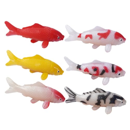SOLUSTRE 6 Stück Koi-Fisch-Modell Aquarium Dekoration Mini -Fisch Künstliches Tier Kleine Koi-Fisch-Figur Fischstatue Im Innenbereich Kleine Plastikfische Kunstfisch Für Teich Koi- PVC SOLUSTRE 6 Stück Koi-Fisch-Modell Aquarium Dekoration Mini -Fisch Künstliches Tier Kleine Koi-Fisch-Figur Fischstatue Im Innenbereich Kleine Plastikfische Kunstfisch Für Teich Koi- PVC von SOLUSTRE