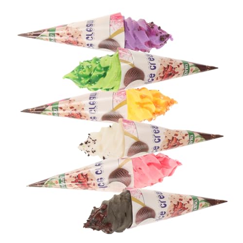 SOLUSTRE 6 Stück Realistische Eistüte Dekoration Dekorative Magnete Weiche Party Dessert Simulation Dash Gefälschtes Eiscreme Eiscreme Imitation Kleine Tüten Zum Servieren Für SOLUSTRE 6 Stück Realistische Eistüte Dekoration Dekorative Magnete Weiche Party Dessert Simulation Dash Gefälschtes Eiscreme Eiscreme Imitation Kleine Tüten Zum Servieren Für von SOLUSTRE