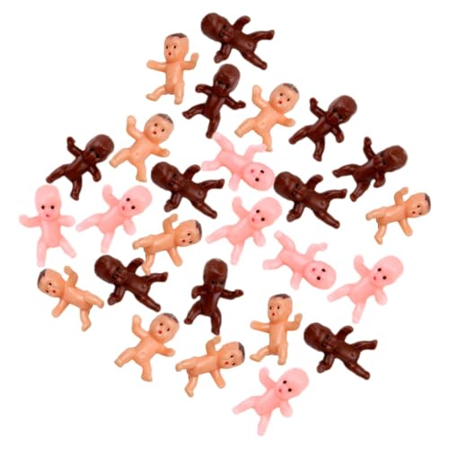 SOLUSTRE 60 Stück Teiliges Mini Figuren aus Kunststoff Kleine Babymodelle in Hauttönen Dekorativ für Babypartys Kuchen und Bastelarbeiten Robust und Formstabil Kinderspielzeug von SOLUSTRE