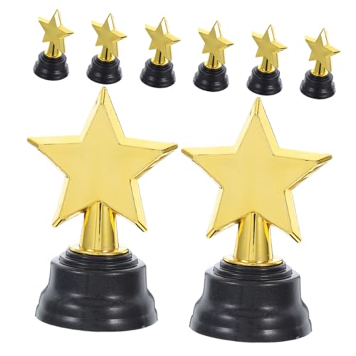 SOLUSTRE 8 Stück Fünfzackige Sterntrophäen Basketballtrophäen Trophäenauszeichnung Kleine Trophäe Minitrophäe Gewinnertrophäe Kinderparty Auszeichnung Rennspieltrophäe von SOLUSTRE