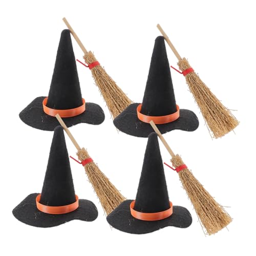 SOLUSTRE 8 Stück Teiliges Set Mini Hexenhüte und Besen Dekoration für Puppenhäuser für Halloween Vielseitig Einsetzbar für DIY Projekte und Mini Landschaften SOLUSTRE 8 Stück Teiliges Set Mini Hexenhüte und Besen Dekoration für Puppenhäuser für Halloween Vielseitig Einsetzbar für DIY Projekte und Mini Landschaften von SOLUSTRE