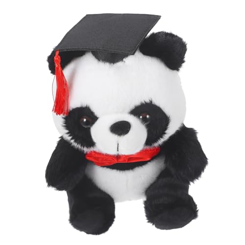 SOLUSTRE Arzt Hut Puppe Graduation Bear abschlussgeschenk Kuscheltier zur Graduation zur Panda Kuscheltier ausgestopfter Abschlussbär Plüsch rot von SOLUSTRE