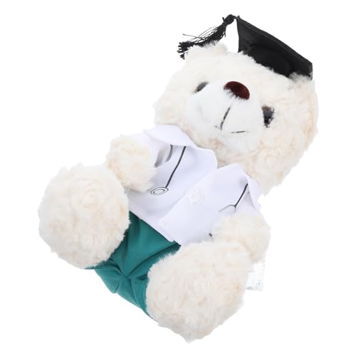 SOLUSTRE Arzt-bär-puppe Abschluss-stofftier Groß Abschluss Stofftiere Grad-puppe Abschluss-plüschbär-masse Abschluss-tierspielzeug Diplom-bär Doktor Bärenpuppe Grad Bär Pp Baumwolle von SOLUSTRE