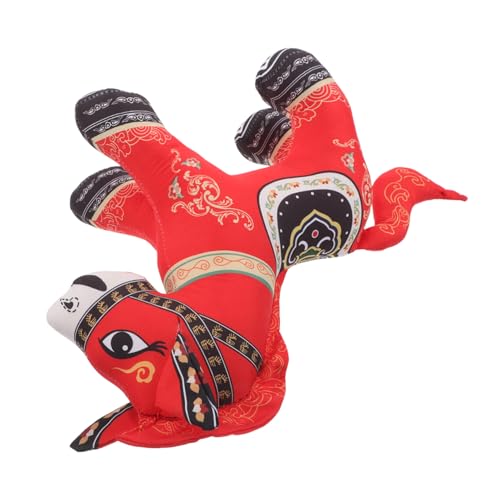 SOLUSTRE Chinesisches Pferd Kuscheltier Weiches Plüsch Stoffpferd als Neujahrsmascottchen und Dekorative Sammlerfigur Bequemes Stabiles Stofftier für Geschenkidee von SOLUSTRE