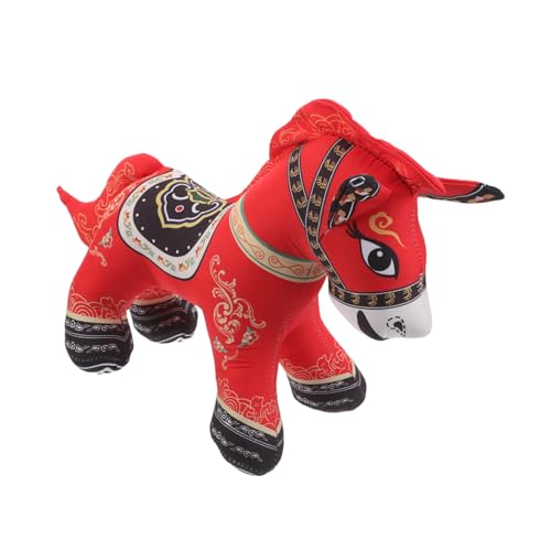 SOLUSTRE Chinesisches Tierkreiszeichen Pferd Plüschpuppe Weiches Kleines Kuscheltier Pferd für Dekoration Leichtes Tragbares Glücksbringer Stofftier für und Zuhause von SOLUSTRE