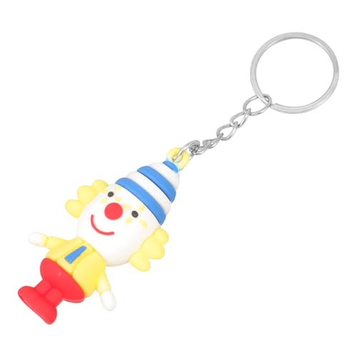 SOLUSTRE Clown Puppe Schlüsselanhänger Karnevalsthema Partyzubehör Kleiner Clown Schlüsselanhänger Anhänger Zirkus Schlüsselanhänger Clown Figur Clown Form Schlüsselanhänger von SOLUSTRE