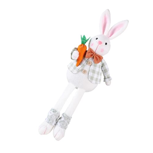 SOLUSTRE Easter Bunny Dekoration Plüsch Hase Mit Beinen Süßes Osterfest Deko-Spielzeug Für Fröhliche Feiern Für Tisch Und Raumdekoration von SOLUSTRE