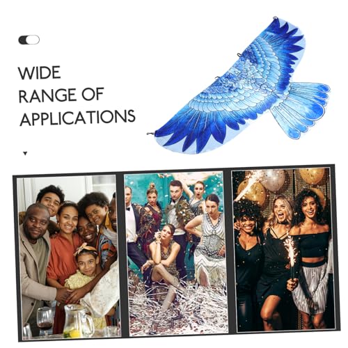 SOLUSTRE Einstellbare Erwachsenen Adlerflügel Kostüm Umhang mit Schultergurten Auffälliges Halloween Vogel Kostüm Accessoire für Party Cosplay und Mottopartys Himmelblau von SOLUSTRE