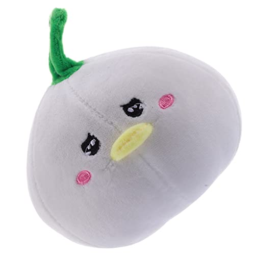 SOLUSTRE Entzückende Knoblauch Kinderzimmerdekoration Dekorative Stoffpuppe Geschmeidige Stoffpuppe Kinderspielzeug Plüschpuppe Gefüllte Knoblauchpuppe Lustiges Knoblauchkissen von SOLUSTRE