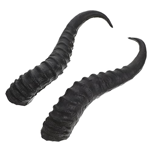 SOLUSTRE Gotische Künstliche Dämon Ziege Schaf Horn Stirnband Punk Teufel Dämon Hörner Haare Reifen Teufel Horn Haarzubehör für Halloween Kostümfoto Requisiten von SOLUSTRE