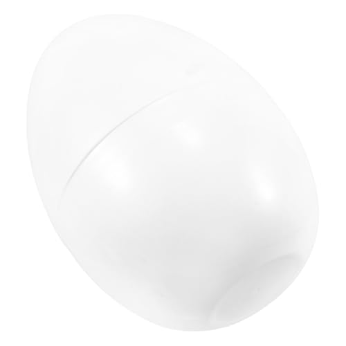 SOLUSTRE Großes Aufklappbares Kunststoff-Ei Jumbo Befüllbar für Frühlingsfest Dekorativ DIY-füllung Rafflespiel Cremeweiß für Ostereier Bemalen und Outdoor-Dekoration von SOLUSTRE