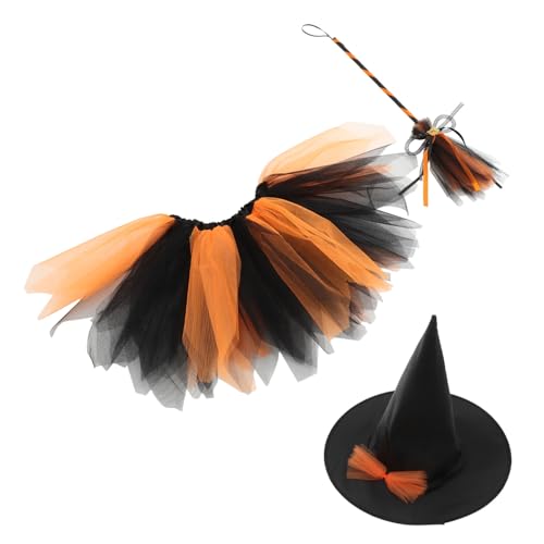 SOLUSTRE Hexen Kostüm Set Teilig Halloween Cosplay Zubehör für Verkleidung Karneval Bühnenrequisit Sicher Komfortabel Langlebig von SOLUSTRE