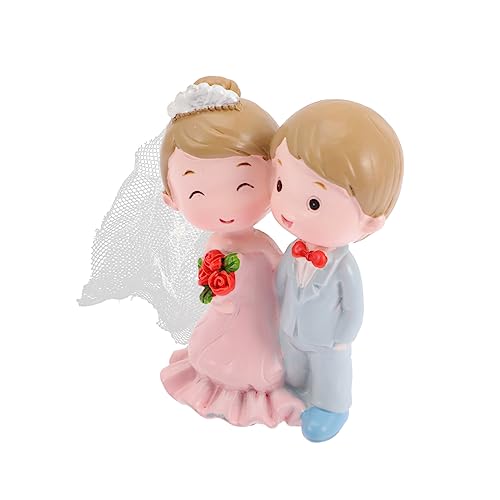 SOLUSTRE Hochzeitstorte Dekoration Hochzeitszubehör Rezeption Party Paar Hochzeitstorte Topper Hochzeitsdekor hochzeitsfiguren dekoration Kuchendekor Handwerk Harz Blue von SOLUSTRE