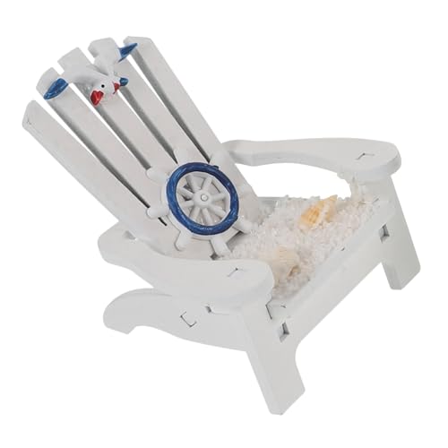 SOLUSTRE Holz Strandstuhl Dekoration Mediterranes Design für Bücherregal und Schreibtisch Zufälliger für Nautische Wohnkultur Einzigartiges von SOLUSTRE
