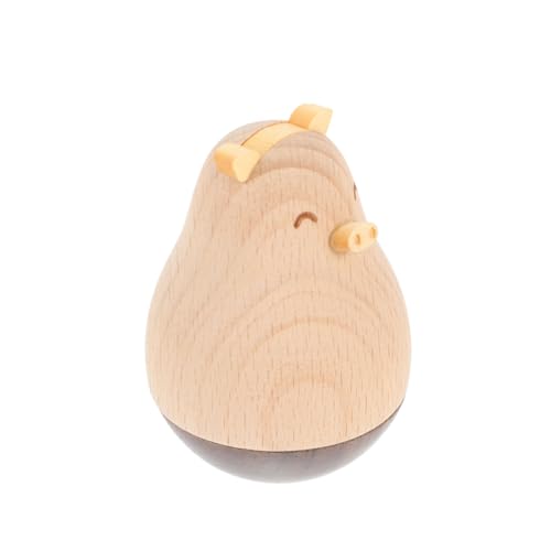SOLUSTRE Holztier Tierfigur Tierstatue Tierskulptur Holz Dekoration Fenster Schlafzimmer Wohnzimmer Arbeitszimmer Becherdeko Tisch Ornament von SOLUSTRE