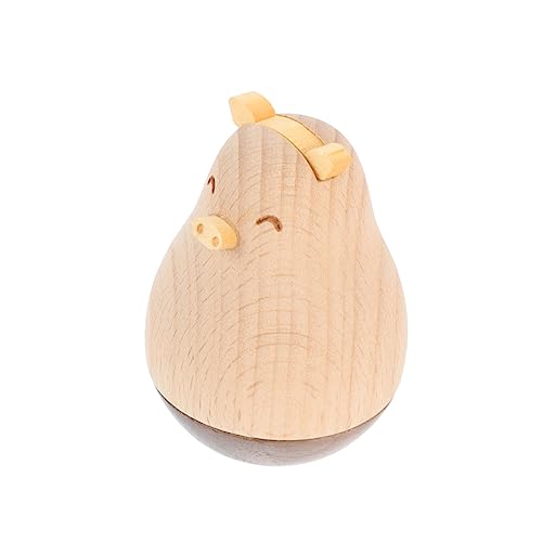 SOLUSTRE Holztierbecher Kleine Tierfigur Tischtierstatue Desktoptierskulptur Dekoration von SOLUSTRE