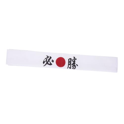 SOLUSTRE Japanisches Stirnband Hachimaki Weiß Atmungsaktiv Breites Kopfband Für Karate Sport Und Kochen Komfortabel Elastisch Motivationsband von SOLUSTRE