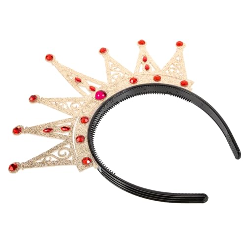 SOLUSTRE Krone Stirnband Abschlussball Geburtstagsfeier Krone Kostüm Kopfschmuck Für Damen Haarschmuck Für Frauen Dickes Haar Königlich Party Prinzessin Plastik Golden SOLUSTRE Krone Stirnband Abschlussball Geburtstagsfeier Krone Kostüm Kopfschmuck Für Damen Haarschmuck Für Frauen Dickes Haar Königlich Party Prinzessin Plastik Golden von SOLUSTRE
