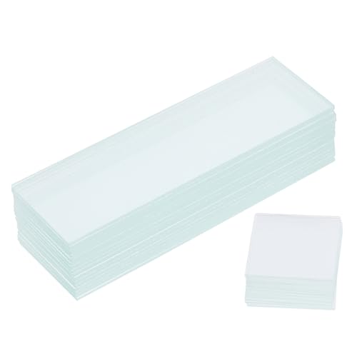 SOLUSTRE Set Mit 50 Unpräparierten Objektträgern 100 Deckgläsern Stabilem Glas Ohne Kanten Für Den Einsatz Im Mikroskop von SOLUSTRE