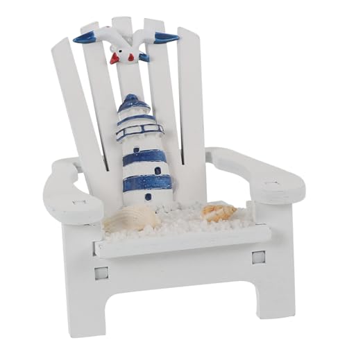 SOLUSTRE Miniatur Strandstuhl Deko Mediterraner Tisch Schmuck Kleine Strandliege Modell mit Muster Zufälliger Stil für Garten Puppenhaus Party und Kinderzimmer von SOLUSTRE