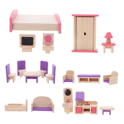 SOLUSTRE Miniaturmöbelset aus Holz Einfach Zusammenbaubar DIY Puppenhausmöbel für Kleines Wohnzimmerset mit Stühlen Tischen Betten Fördert Kreativität und Eltern Junge Mädchen Spielspaß SOLUSTRE Miniaturmöbelset aus Holz Einfach Zusammenbaubar DIY Puppenhausmöbel für Kleines Wohnzimmerset mit Stühlen Tischen Betten Fördert Kreativität und Eltern Junge Mädchen Spielspaß von SOLUSTRE
