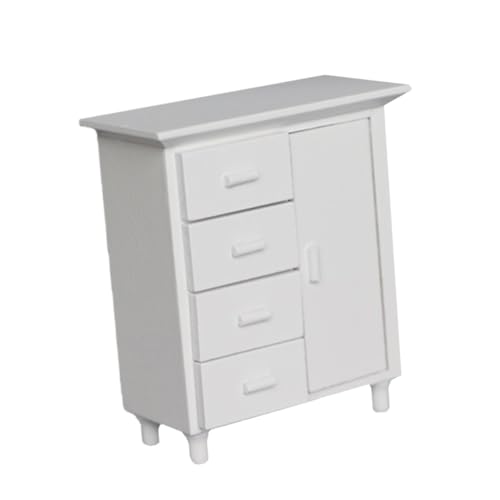 SOLUSTRE Naturholz Puppenhaus Möbel Dekoratives Miniaturmöbel für Puppenhaus Wohnzimmer Eleganter Schrank für Mini Häuser von SOLUSTRE