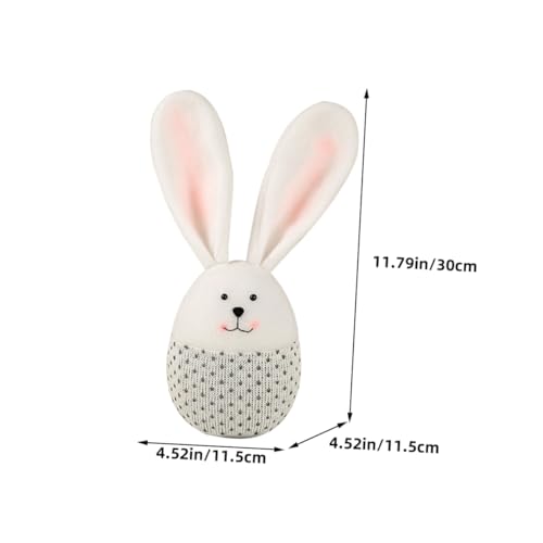 SOLUSTRE Osterdekoration Stoffhase Plüschfigur Weiches Baumwoll Kaninchen Desktop Deko Frühling Osterfest Partygeschenk von SOLUSTRE