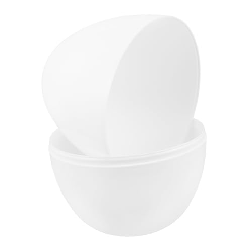 SOLUSTRE Ostern- -Muschel Groß Party Gefüllt Ornament Überraschungskapseln Füller Favorisieren Füllen Befüllbar Junge Stuffer Jumbo-Eier Korb Weiß Plastik von SOLUSTRE