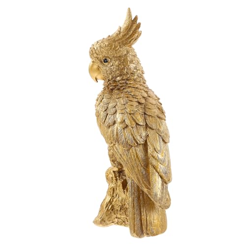 SOLUSTRE Papageienfigur Aus Harz Künstlicher Vogelschmuck Für Tisch Dekoriert Lebensechtes Ornament Für Garten Balkon von SOLUSTRE