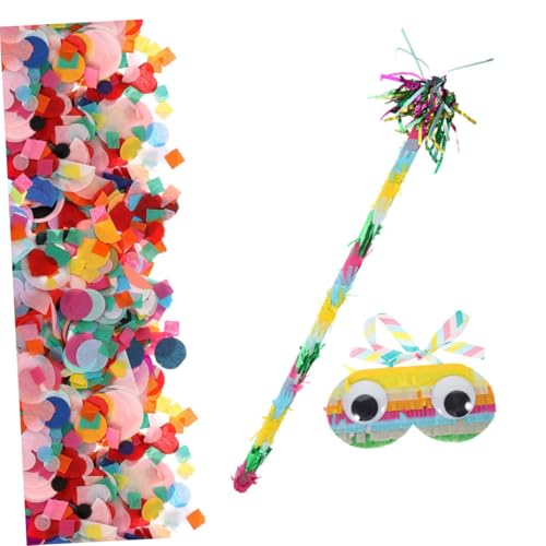 SOLUSTRE Party Pinata Zubehör Set mit Augenmaske Schläger und Buntem Konfetti Leicht und Robust für Geburtstagsfeier Familientreffen und Partyspiele Partyspiel Set SOLUSTRE Party Pinata Zubehör Set mit Augenmaske Schläger und Buntem Konfetti Leicht und Robust für Geburtstagsfeier Familientreffen und Partyspiele Partyspiel Set von SOLUSTRE