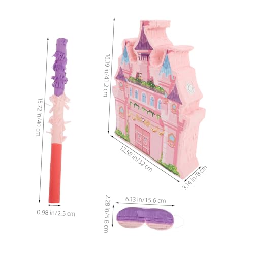 SOLUSTRE Pinata Schloss Candy Holder für Mädchengeburtstag Princess Thema Partydeko Augenmaske Handgefertigt mit Papierkonfetti Süßer Candy Spielspaß für Kinderfeier SOLUSTRE Pinata Schloss Candy Holder für Mädchengeburtstag Princess Thema Partydeko Augenmaske Handgefertigt mit Papierkonfetti Süßer Candy Spielspaß für Kinderfeier von SOLUSTRE