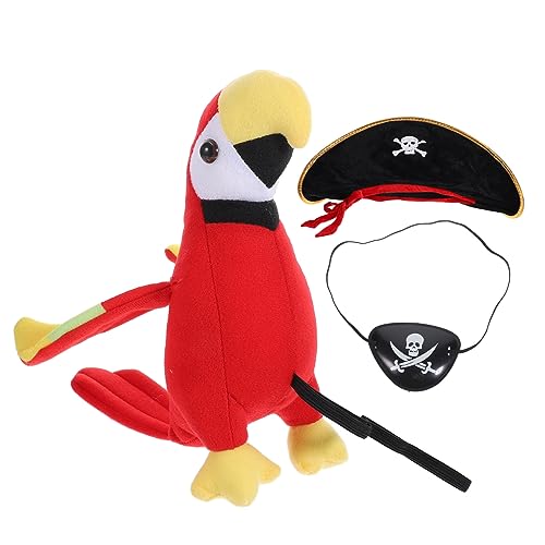 SOLUSTRE Piratenkostüm für Halloween Piratenhut Augenmaske Papagei Ornament für Kostümpartys Cosplay und Fotoshootings Teiliges SOLUSTRE Piratenkostüm für Halloween Piratenhut Augenmaske Papagei Ornament für Kostümpartys Cosplay und Fotoshootings Teiliges von SOLUSTRE