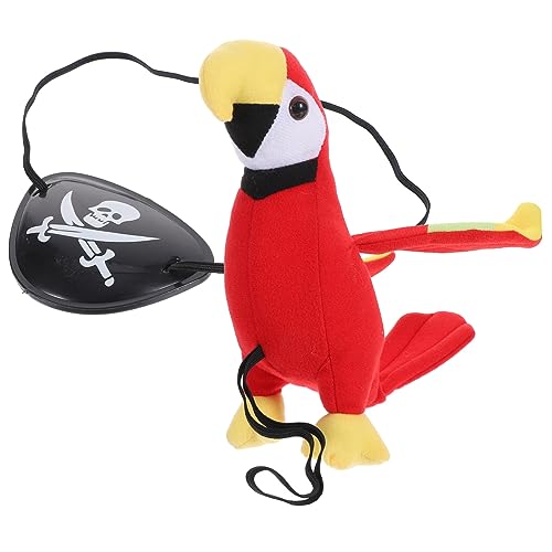 SOLUSTRE Piratenkostüm mit Plüsch Papagei und Augenmaske für Halloween Kostümpartys und Bühnenauftritte Teiliges Zubehör für Piraten Cosplay SOLUSTRE Piratenkostüm mit Plüsch Papagei und Augenmaske für Halloween Kostümpartys und Bühnenauftritte Teiliges Zubehör für Piraten Cosplay von SOLUSTRE
