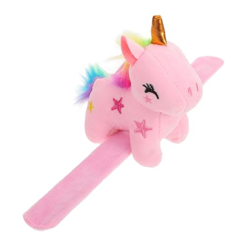 SOLUSTRE Plüsch Einhorn Slap Armband Kuscheltier Armreifen für Party Weiches Material Dekoration für Geburtstagsfeiern Halloween Weihnachten Langlebig und Sicher von SOLUSTRE