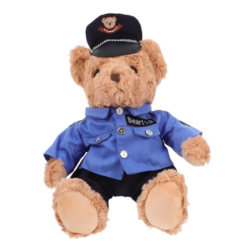 SOLUSTRE Polizeibär Puppe Freundin Simulieren Bär Kuscheltier Neugeborenen Plüsch Niedlich Für Kuschelbär Plüschbär Teen Tierbär Personal Pp Baumwolle von SOLUSTRE