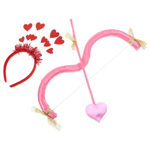 SOLUSTRE Romantisches Valentines Day Set Cupid Bogen mit und Glitzerndes Herz Stirnband für Damen und Party Cosplay Accessoire für Valentinstagsfeiern und Kostüme SOLUSTRE Romantisches Valentines Day Set Cupid Bogen mit und Glitzerndes Herz Stirnband für Damen und Party Cosplay Accessoire für Valentinstagsfeiern und Kostüme von SOLUSTRE