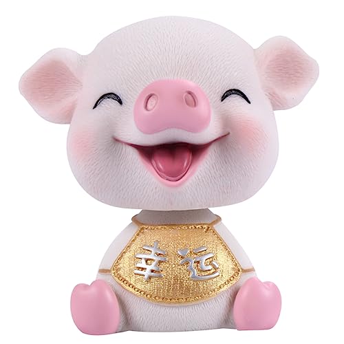 SOLUSTRE Schüttelndes Schwein Auto Dekoration Resin Mini Figur Armaturenbrett Deko Cartoon Mikro Landschaft Zubehör für Fahrzeug Innenraum SOLUSTRE Schüttelndes Schwein Auto Dekoration Resin Mini Figur Armaturenbrett Deko Cartoon Mikro Landschaft Zubehör für Fahrzeug Innenraum von SOLUSTRE