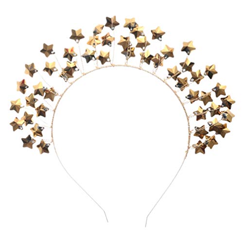 SOLUSTRE Stern Haarreif Krone Sterne Stirnband Hochzeit Brautschmuck Haarschmuck Hochzeitskleid Zubehör Braut Damen Frauen Kopfschmuck von SOLUSTRE