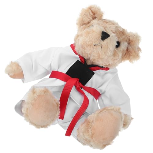 SOLUSTRE Taekwondo-bärpuppe Riesiger Ausgestopfter Bär Karate-zeug Plüschtier Abschluss Taekwondo Für Thanksgiving-kuscheltiere Karate- Für Rot Pp Baumwolle von SOLUSTRE