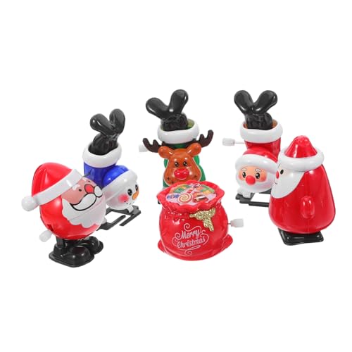 SOLUSTRE Teiliges Weihnachts Wind Up Lustige Aufziehfiguren Santa Rentier Schneemann Bunte Partygeschenke und Kleine Mitgebsel für Festliche Weihnachtsstrumpf Füller von SOLUSTRE