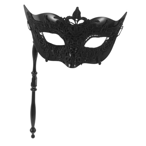 SOLUSTRE Venezianische Gesichtshälfte Masquerade Maske mit Spitzenverzierung Leichter Handstick Komfortabel für Halloween Karneval Maskenball Damen und Herren Partyaccessoire von SOLUSTRE