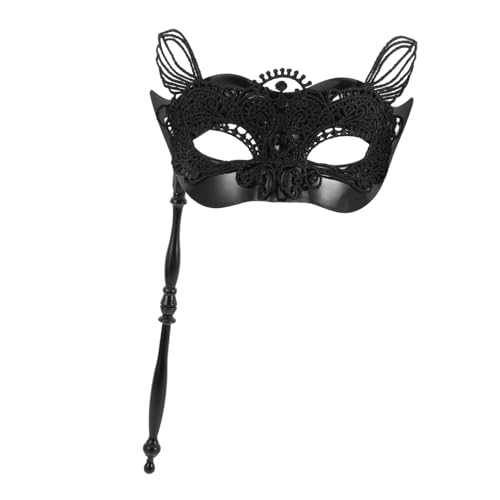 SOLUSTRE Venezianische Spitzen Masquerade Maske mit Handlichem Stab für Damen Karnevalsmaske in Schwarz Komfortabel Vielseitig für Halloween Maskenball Kostüm Party und Festliche Anlässe SOLUSTRE Venezianische Spitzen Masquerade Maske mit Handlichem Stab für Damen Karnevalsmaske in Schwarz Komfortabel Vielseitig für Halloween Maskenball Kostüm Party und Festliche Anlässe von SOLUSTRE