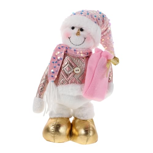 SOLUSTRE Weihnachtliche Verstellbare Stoffpuppe in Rosa mit Lichtern und Musik Weiche Erweiterbare Tischdekoration für Gemütliche Familienfeiern und Festliche Wohnraumgestaltung SOLUSTRE Weihnachtliche Verstellbare Stoffpuppe in Rosa mit Lichtern und Musik Weiche Erweiterbare Tischdekoration für Gemütliche Familienfeiern und Festliche Wohnraumgestaltung von SOLUSTRE
