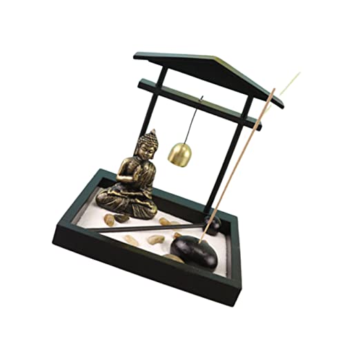 SOLUSTRE Zen-Sandtisch-Ornament drinnen Mini Büro Skulptur Gartensand Zen-Meditationsgarten China Schreibtisch Zen-Gartenschmuck Figur spirituell rustikal Buddha-Statue Sandkasten SOLUSTRE Zen-Sandtisch-Ornament drinnen Mini Büro Skulptur Gartensand Zen-Meditationsgarten China Schreibtisch Zen-Gartenschmuck Figur spirituell rustikal Buddha-Statue Sandkasten von SOLUSTRE