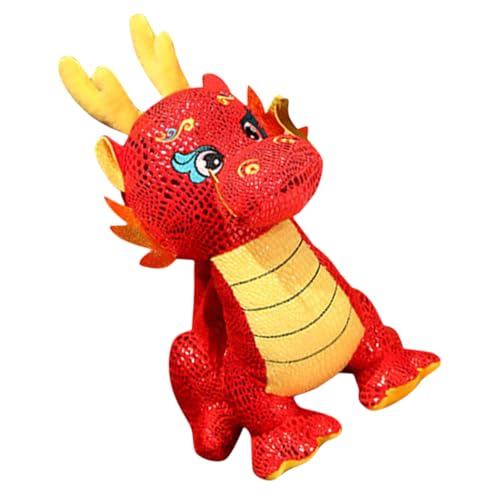SOLUSTRE Zodiac Dragon Doll Kuscheliges Stofftier Drache Plüschpuppe Süße Kuscheltiere Drache Plüschtiere Für Mädchen Drachenpuppe Deko Kuscheltiere Für Rot Pp Baumwolle SOLUSTRE Zodiac Dragon Doll Kuscheliges Stofftier Drache Plüschpuppe Süße Kuscheltiere Drache Plüschtiere Für Mädchen Drachenpuppe Deko Kuscheltiere Für Rot Pp Baumwolle von SOLUSTRE