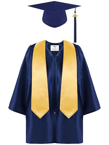 SOMSOC 4-teiliges Set für Kindergarten-Abschlusskleider, Abschlusskleider, mit Quaste, für Vorschule, Kindergarten, Abschluss, Stola, Kleid mit 2025 Quaste, Marineblau, M SOMSOC 4-teiliges Set für Kindergarten-Abschlusskleider, Abschlusskleider, mit Quaste, für Vorschule, Kindergarten, Abschluss, Stola, Kleid mit 2025 Quaste, Marineblau, M von SOMSOC
