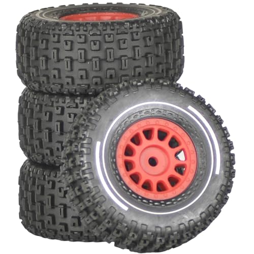 1/14 for ARR-MA for Mojave GROM 4x4 RC Truck Teile - Wüsten-Offroad-Räder und Upgrades for kleine Smart RC Trucks(Rood) von SONHWNGE