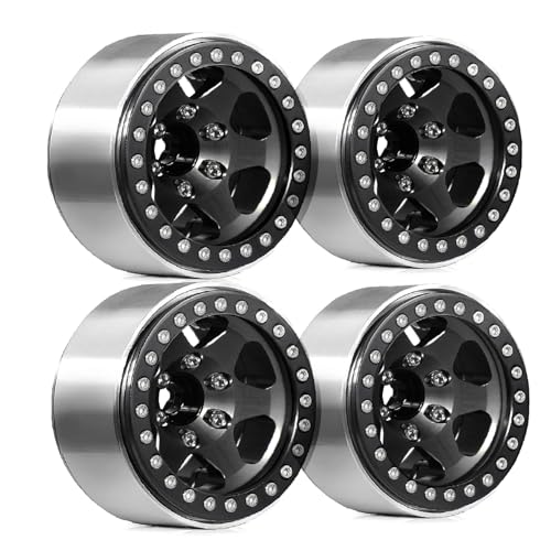 1,9 Beadlock CNC Aluminium Felge Hub for 1/10 RC Crawler Auto for Axial TRX4 VS4-10 SCX10 90046 AXI03007 for Gen8 MST CFX(Zwart) von SONHWNGE