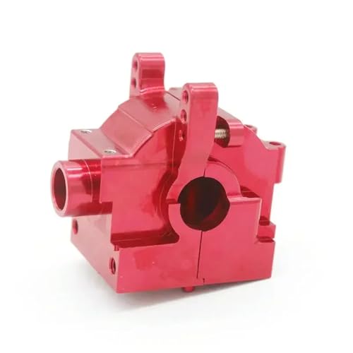 1:10 Metall RC Modell Getriebe Fall Shell Abdeckung for JLB Racing for Cheetah 4WD LKW Teile(Rood) von SONHWNGE