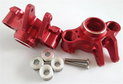 2 stücke Aluminium Achse Träger Links + Rechts for E-REVO 2,0 VXL 8635 for Trax-xas 86086-4(Rood) von SONHWNGE